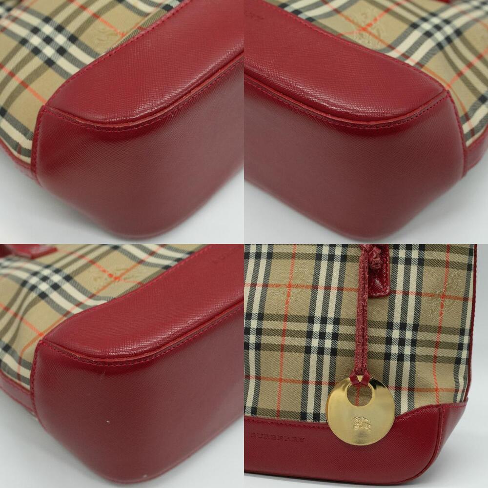 Burberry Nova Check Leather Handbag Brown Gold - Picture 4 of 4